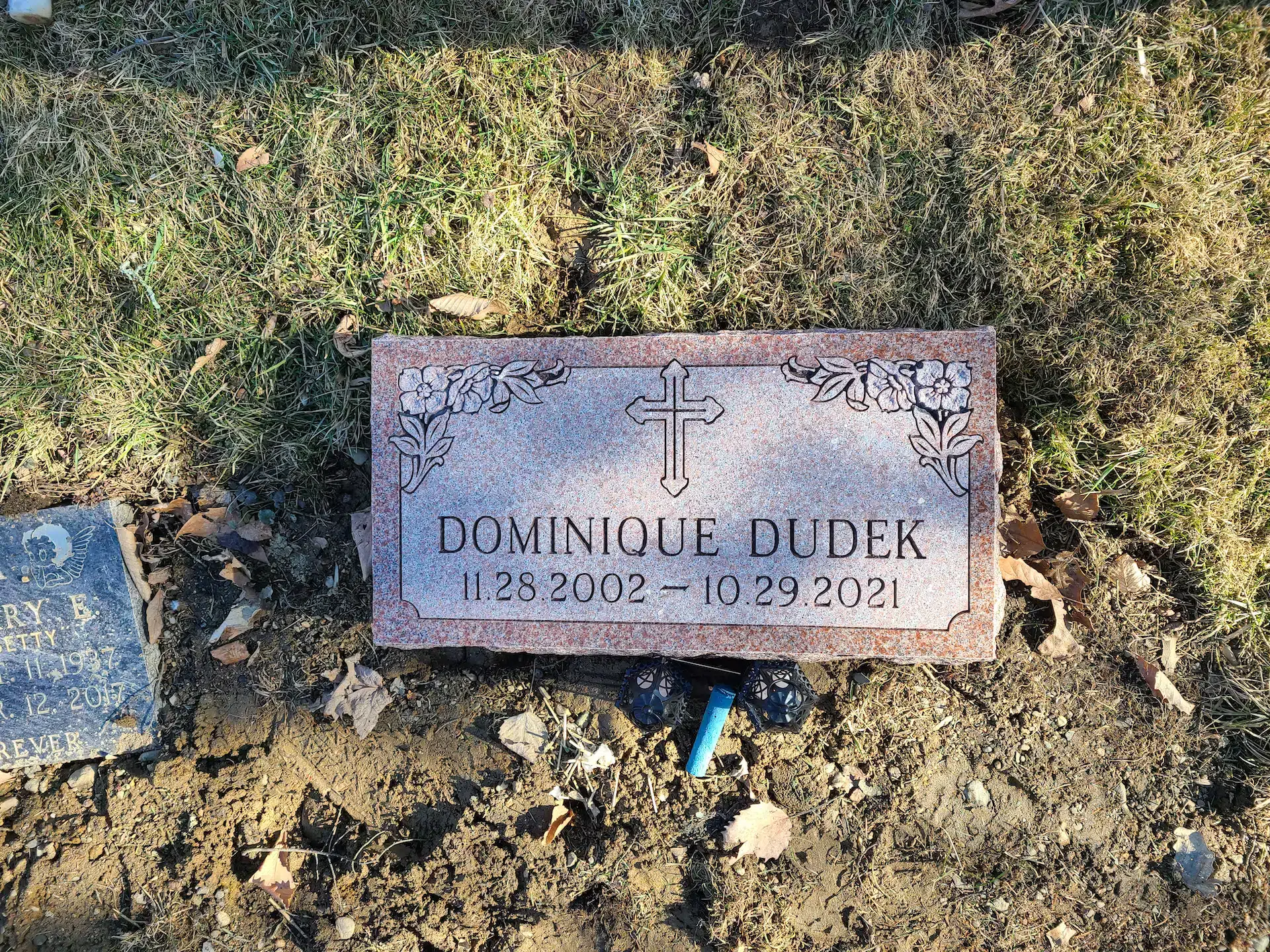 Granite Grave Marker hand-carved by Slant Marker Shop in NJ — image 3