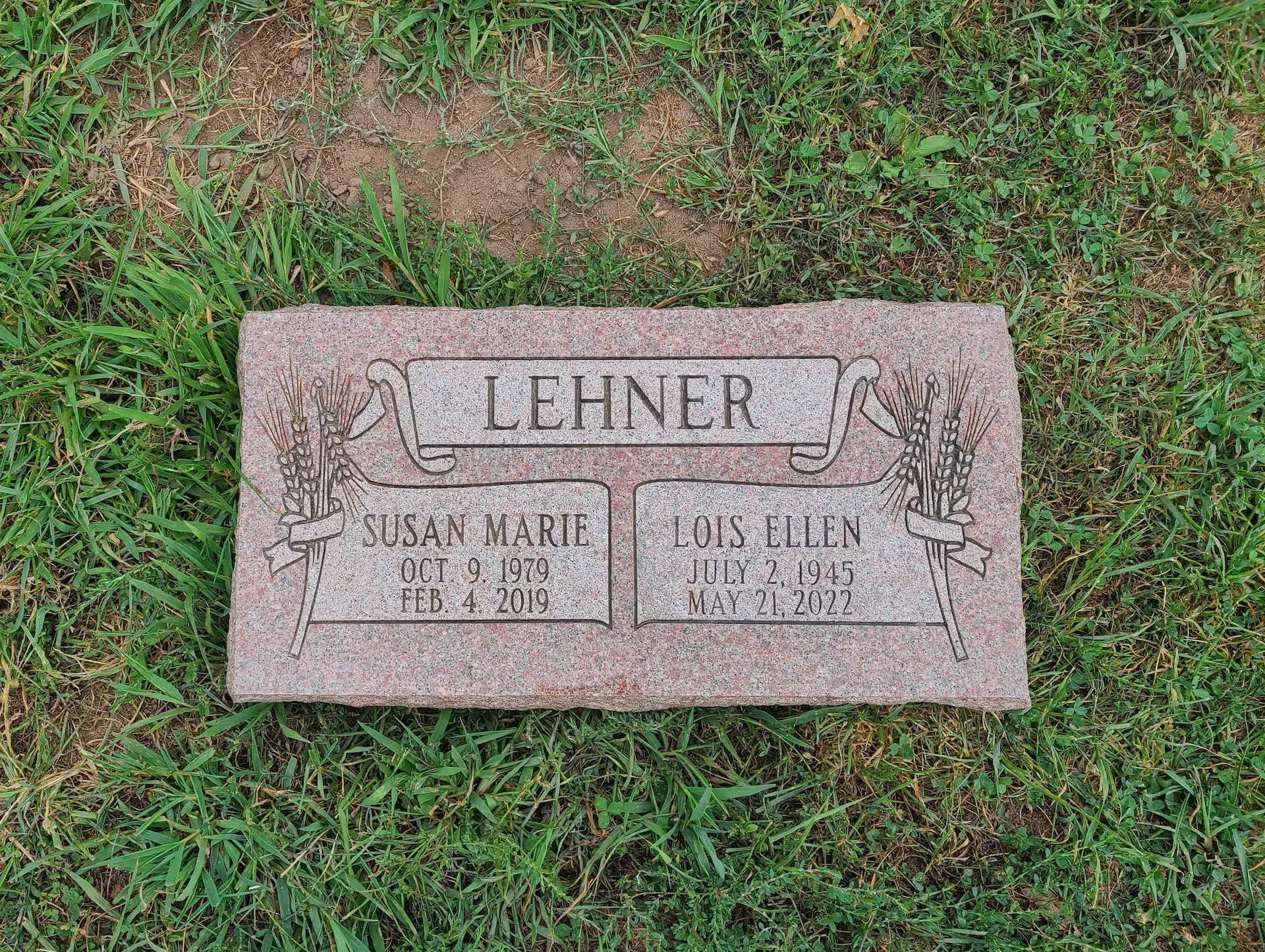 Granite Grave Marker hand-carved by Slant Marker Shop in NJ — image 4